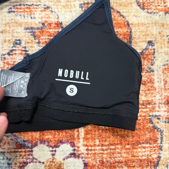 NOBULL Sports Bra Blue Racerback Athletic Workout Yoga Size S - Picture 3 of 4